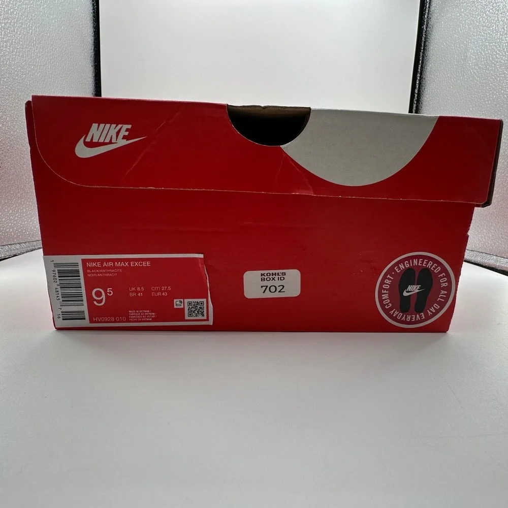 Nike Air Max Excee Shoes Men 9.5 Black Gum Light Brown Anthracite HV0928 010 NEW